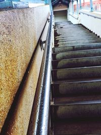 High angle view of staircase