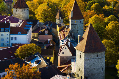 City view of wall of tallinn