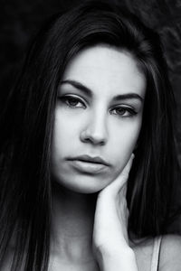 Close-up portrait of young woman