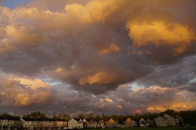 View of cloudy sky at sunset