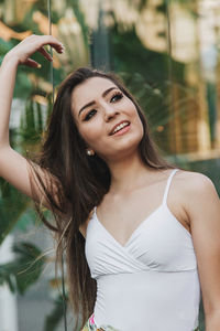 Portrait of a beautiful young woman