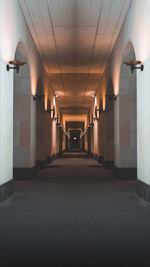 Empty corridor in building