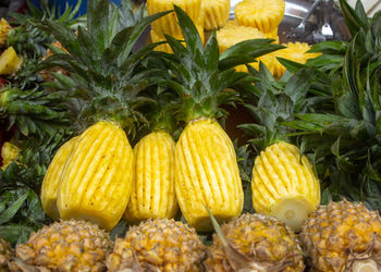 Close-up of fresh fruits for sale in market