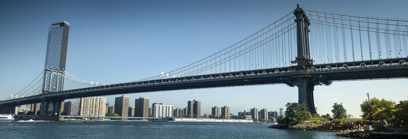 View of suspension bridge