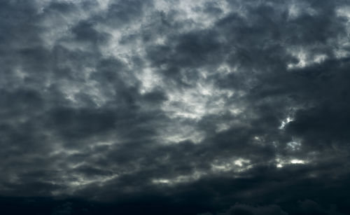 Low angle view of storm clouds in sky