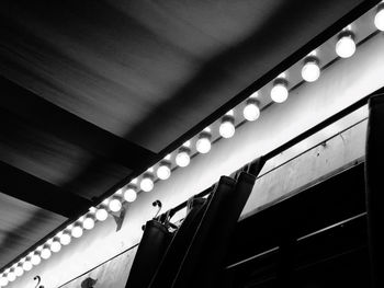Low angle view of illuminated lights