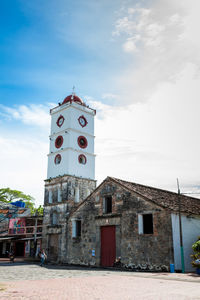 Jose celestino mutis square and bell tower of the san sebastian church built in 1653 at mariquita