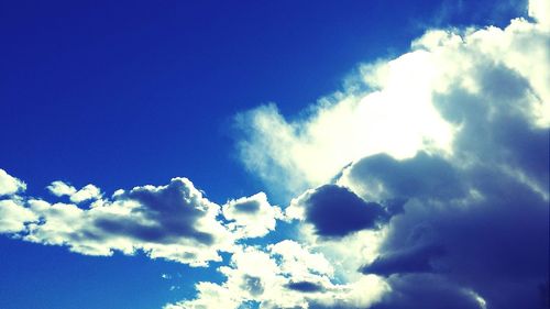 Low angle view of cloudy sky