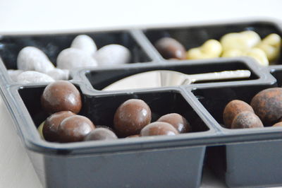 Close-up of candies in container