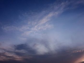 Low angle view of clouds in sky