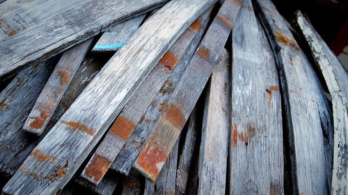 Full frame shot of old wooden plank