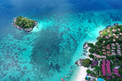 High angle view of sea shore