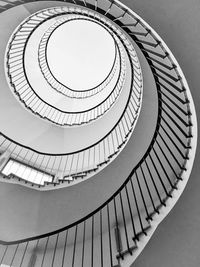 Low angle view of spiral staircase