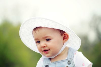 Close-up of cute baby girl