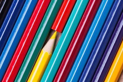 Full frame shot of multi colored pencils