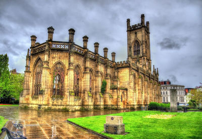 View of historic building against cloudy sky