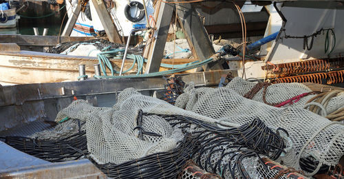 Fishing net on boat