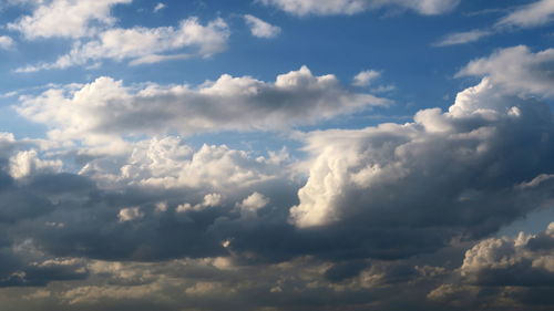 Low angle view of clouds in sky