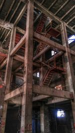 Low angle view of abandoned building