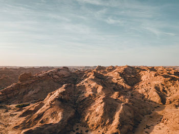 Scenic view of desert against sky