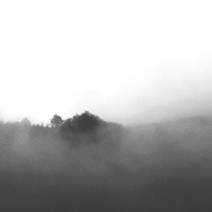 Scenic view of landscape during foggy weather