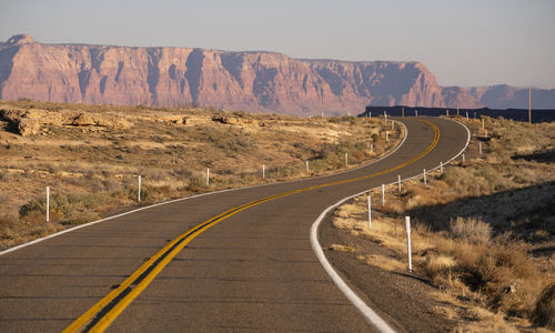 Road passing through mountain