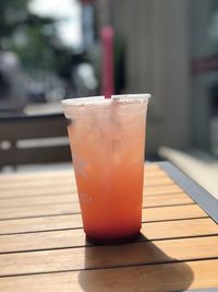 Close-up of drink on table