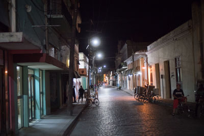 Illuminated city at night