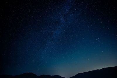 Low angle view of starry sky