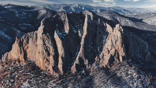 Scenic view of snowcapped mountains