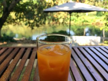 Close-up of drink on table