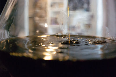 Close-up of glass on table