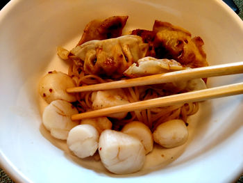 Close-up of seafood in plate