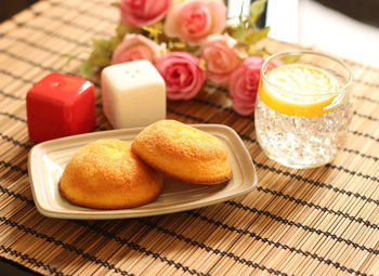 Close-up of food on table