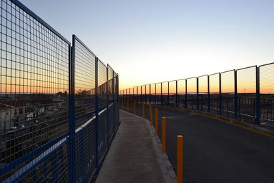 View of bridge against clear sky