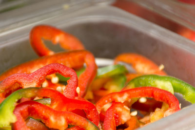 Close-up of red chili peppers