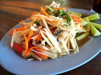 Close-up of food in plate