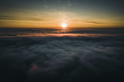 Scenic view of cloudscape during sunset