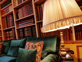 Interior of sofa at home