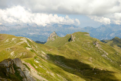 High angle view of mountains