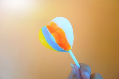 Close-up of balloons against white background