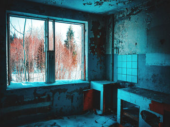 Interior of abandoned house