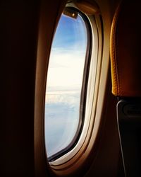 View of train from airplane window