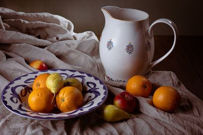 Close-up of food on table