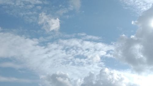 Low angle view of clouds in sky