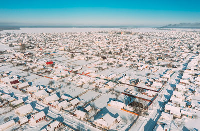 High angle view of cityscape