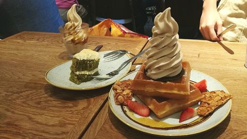 Close-up of cake on table