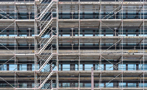 Low angle view of building at construction site