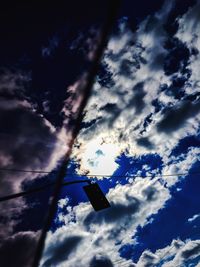 Low angle view of cloudy sky