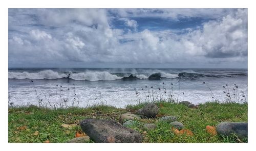 Scenic view of sea against sky